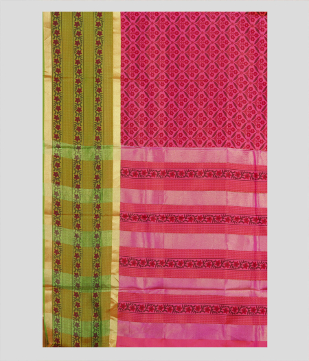 Pink Printed Silk Saree  T1626234
