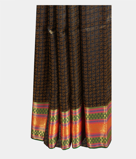 Black Kanjivaram Silk Pavadai T1836712