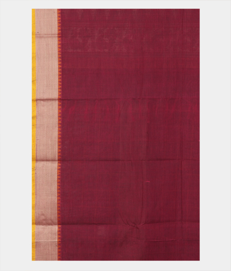 Maroon Kanchi Handwoven Cotton Saree T1788823