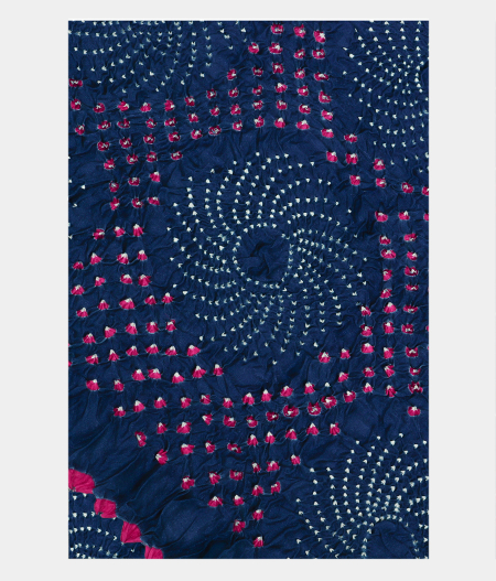 Blue Bandhani Silk Saree T178003-image
