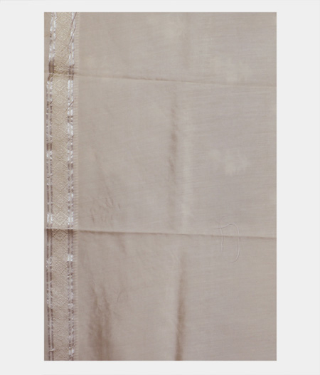 Cream Organza Embroidery Saree T1838033