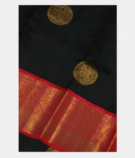 Black Kanjivaram Silk Dupatta T189671-image