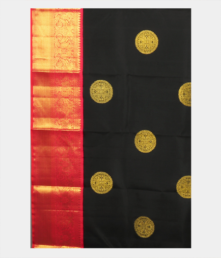 Black Kanjivaram Silk Dupatta T1896713