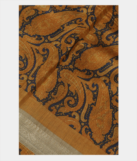Black Soft Tussar Printed Saree T164830-image