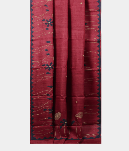 maroon-tussar-embroidery-saree-t187363-t187363-b