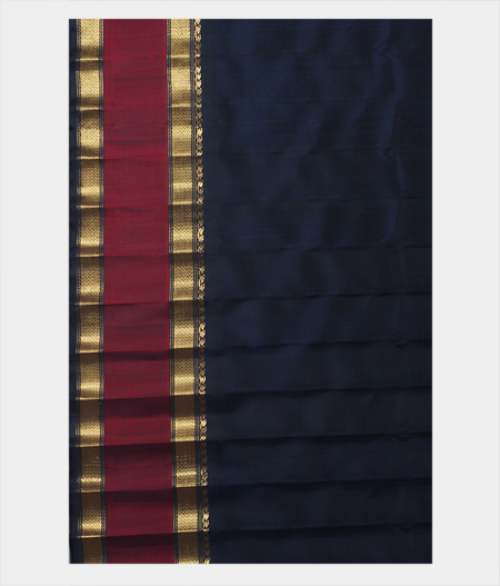 Orangish Pink Gadwal Silk Saree T1878583