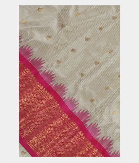 Beige Gadwal Silk Saree T187890-image