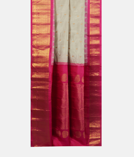 Beige Gadwal Silk Saree T1878902