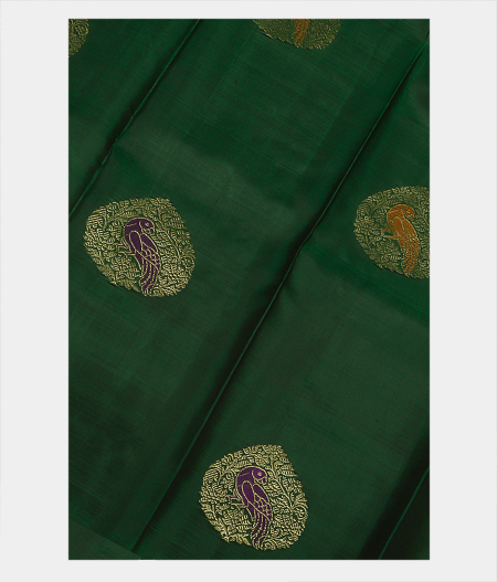 Bottle Green Kanjivaram Silk Dupatta T156192-image