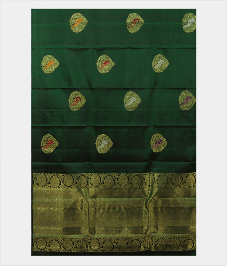 Bottle Green Kanjivaram Silk Dupatta T1561923