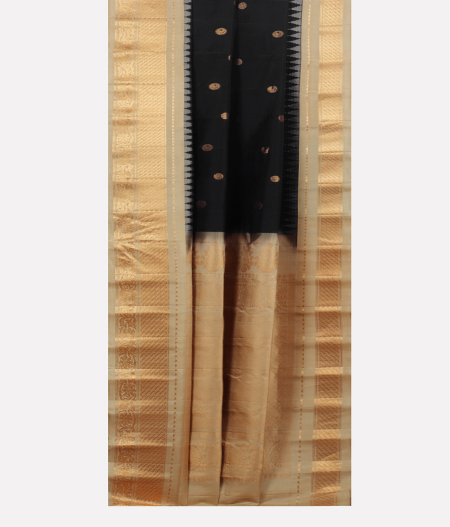 Black Gadwal Silk Saree T1878792