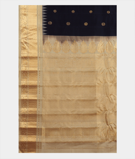 Black Gadwal Silk Saree T1878794