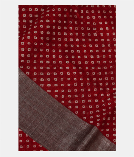 Maroon Tussar Printed Saree T184704-image