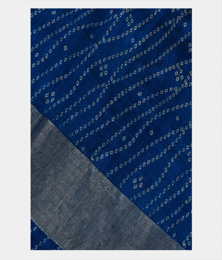 Blue Tussar Printed Saree T184706-image
