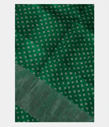 Green Tussar Printed Saree T184703-image