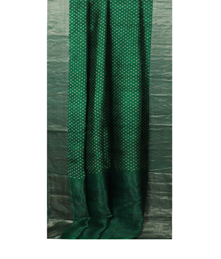 Green Tussar Printed Saree T1847032
