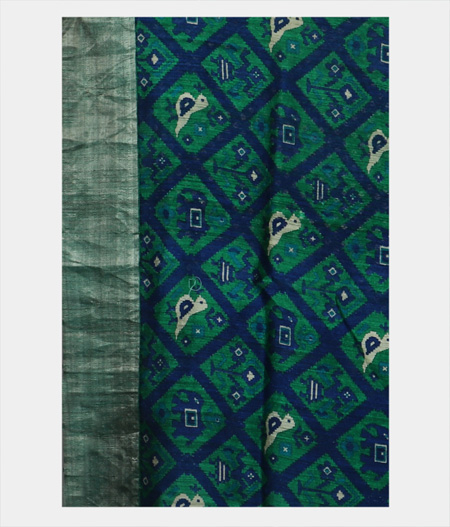 Green Tussar Printed Saree T1847033
