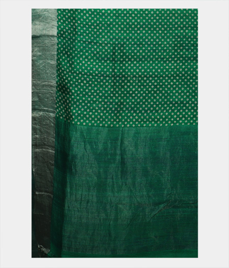 Green Tussar Printed Saree T1847034