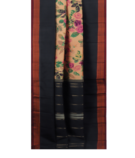 Beige Printed Soft Silk Saree T1875632