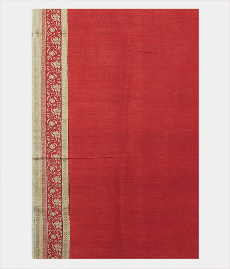 Off White Tussar Printed Saree T1670413