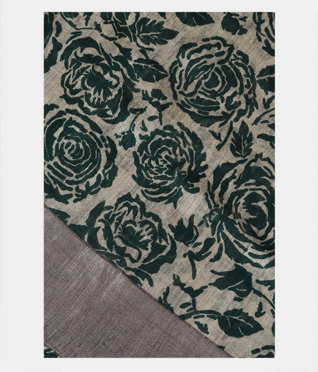 Beige Tussar Printed Saree T144654-image