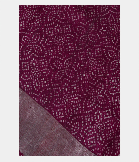Burgundy Tussar Printed Saree T184700-image