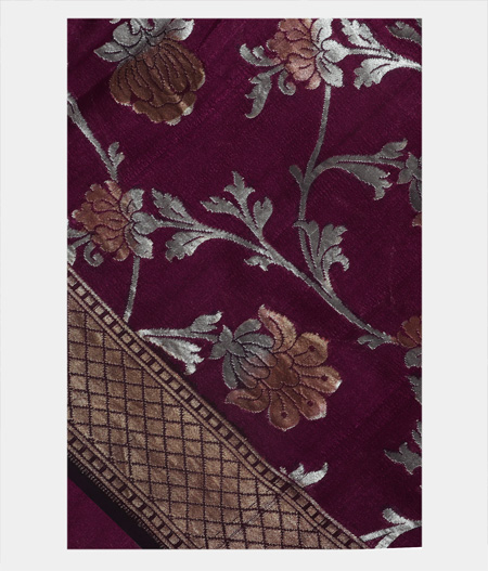 Purple Tussar Georgette Silk Saree T184959-image