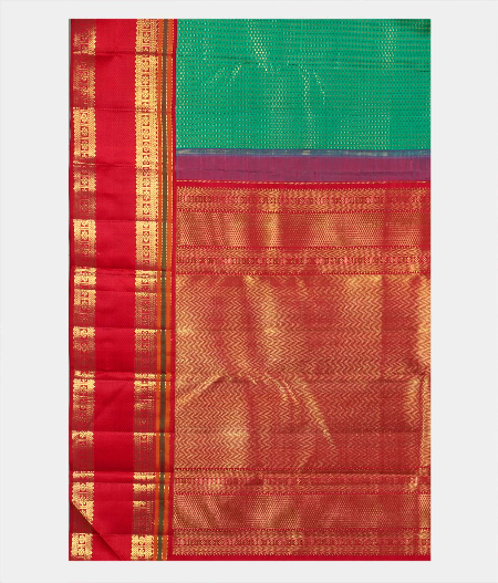 Peacock Blue Handwoven Kanjivaram Silk Saree T1718124