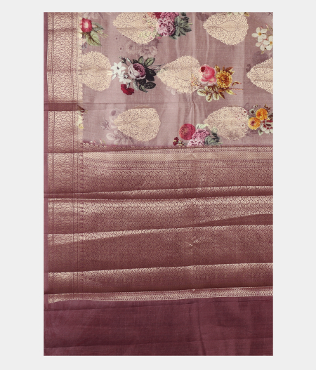 Lilac Purple Chaniya Silk Saree T1849954
