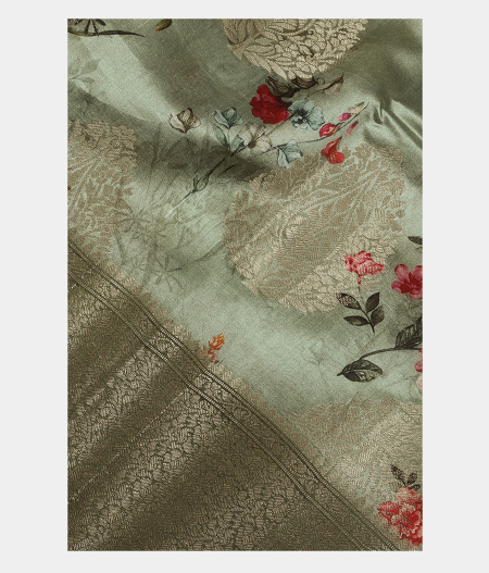 Green Chaniya Silk Saree T185000-image