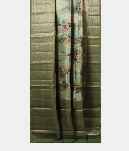 Green Chaniya Silk Saree T1850002