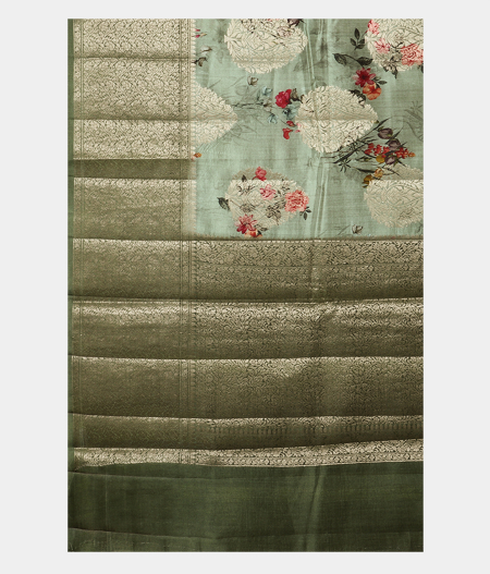 Green Chaniya Silk Saree T1850004