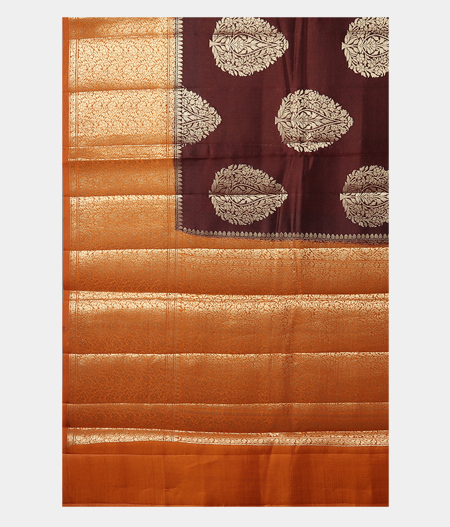 Deep Brown Chaniya Silk Saree T1871374