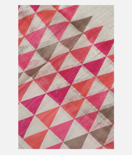 White Tussar Printed Saree T171948-image