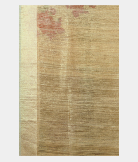 Yellow Tussar Printed Saree T149413