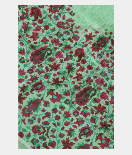 Green Tussar Printed Saree T171955-image