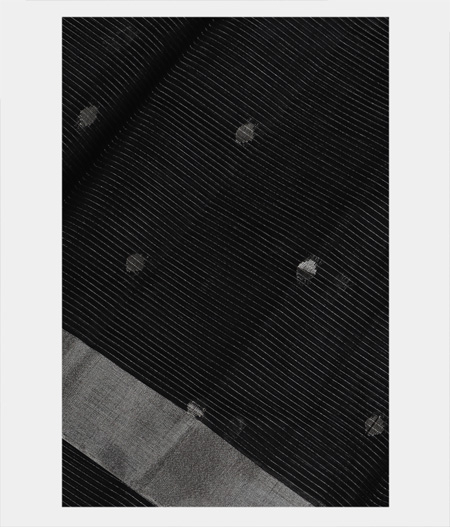 Black Silk Cotton Saree T188645-image