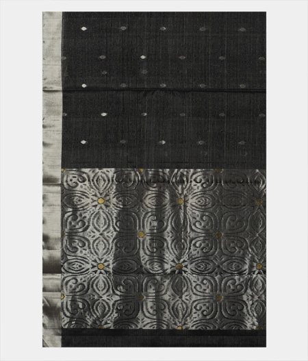 Black Silk Cotton Saree T1886454