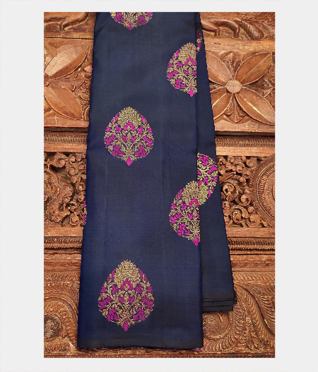 Blue Handwoven Kanjivaram Silk Saree T148873-image
