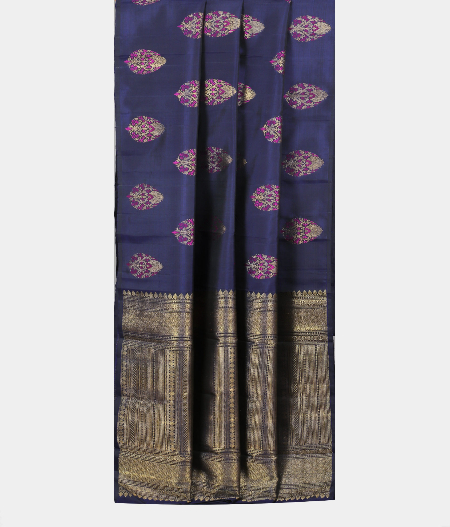 Blue Handwoven Kanjivaram Silk Saree T1488732