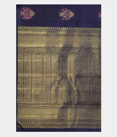 Blue Handwoven Kanjivaram Silk Saree T1488734