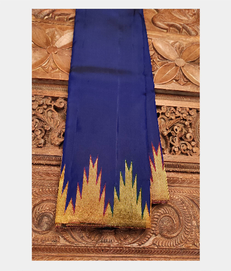 Blue Handwoven Kanjivaram Silk Saree T186284-image