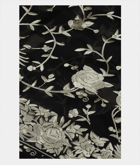 Black Organza Embroidery Saree T190038-image