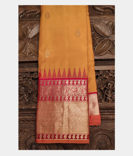 Yellow Handwoven Kanjivaram Silk Saree T185354-image