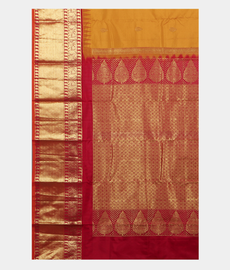 Yellow Handwoven Kanjivaram Silk Saree T1853544