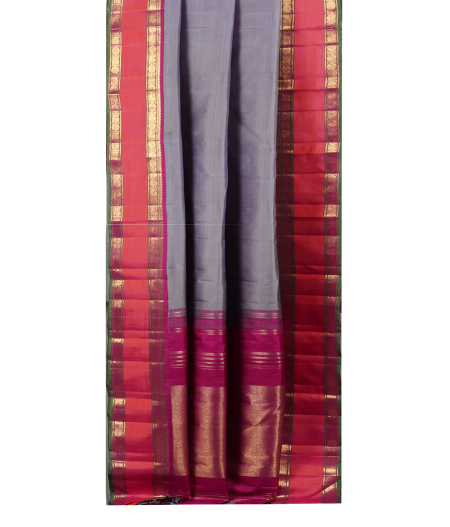 Grey Handwoven Kanjivaram Silk Saree T1889712