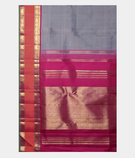 Grey Handwoven Kanjivaram Silk Saree T1889714