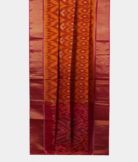 Mustard Yellow Pochampalli Silk Cotton Saree T1886942