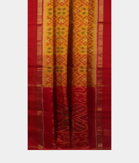 Yellow Pochampalli Silk Cotton Saree T1886672