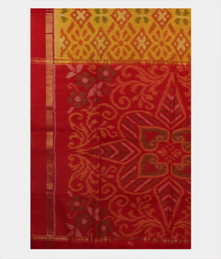 Yellow Pochampalli Silk Cotton Saree T1886674